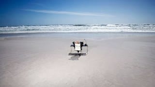 Relaxed Businessman on Beach