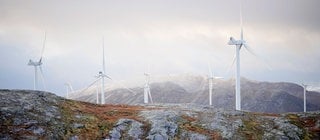 Windpark in Fosen, Norwegen