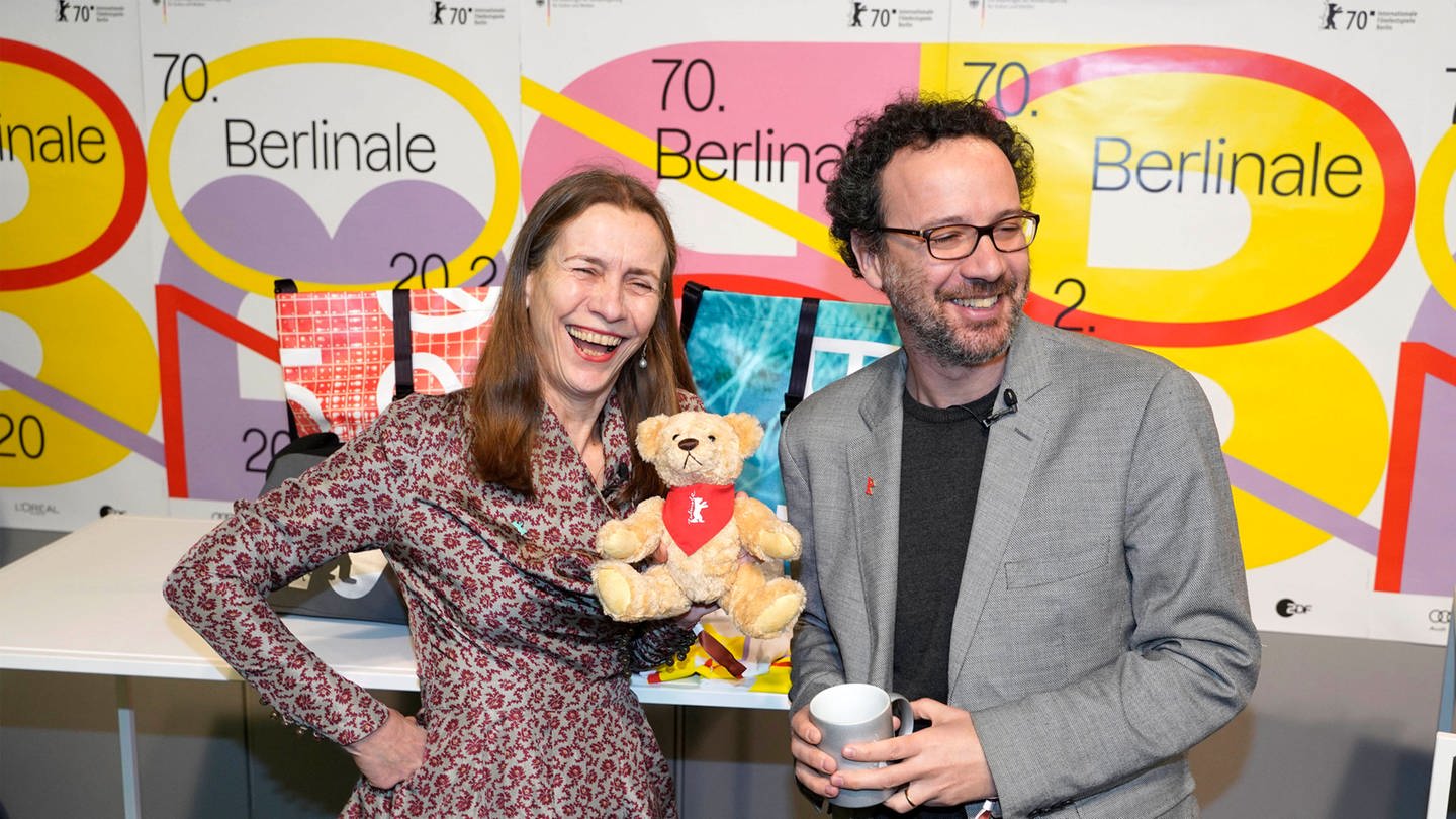 Mariette Rissenbeek und Carlo Chatrian bei der Programm-Pressekonferenz der Berlinale 2020