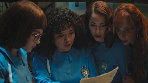 imena Sariñana, Amorita Rasgado, Bárbara Mori und Natalia Téllez in „Women in Blue“, jetzt auf Apple TV+.