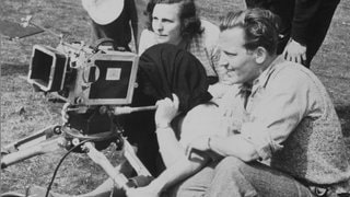 Leni Riefenstahl bei den Dreharbeiten zu dem Film "Triumph des Willens".