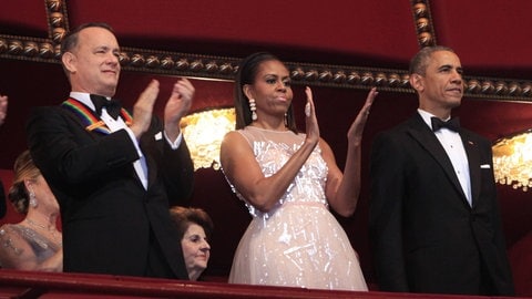 Tom Hanks mit Michelle und Barack Obama