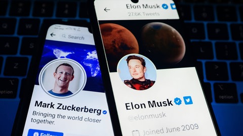 Elon Musk und Marc Zuckerberg