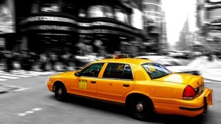 Taxi at times square in New York City