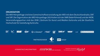 Logos der Veranstalter und Partner der ARD Hörspieltage 2019