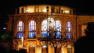 Nachtansicht des Theaters Freiburg