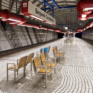 Defensive Architektur in einer U-Bahn-Station in Gelsenkirchen: Sitze statt Bänke