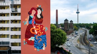 Graffiti Stadt Wand Kunst - Frau Isa