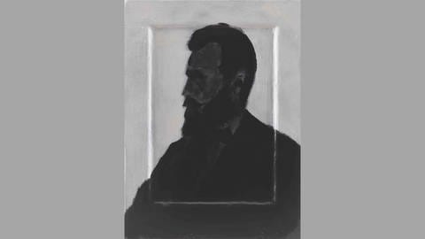 Theodor Herzl, 2023, acrylic and lacquer on canva