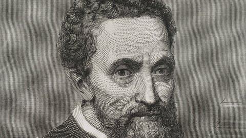 Portrait von Michelangelo Buanarotti.