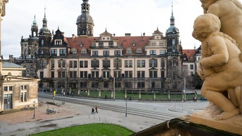 Blick auf das Residenzschloss in Dresden.