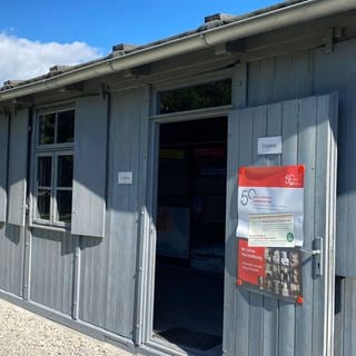 Aussenansicht der Zwangsarbeiterbaracke des Hohenloher Freilandmuseums