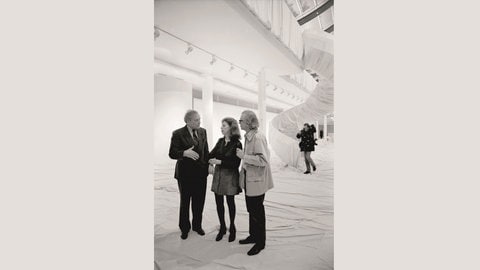 Reinhold Würth mit Christo und Jeanne-Claude im Januar 1995