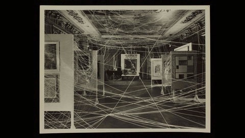 Marcel Duchamp, Exhibition design for First Papers of Surrealism, 1942