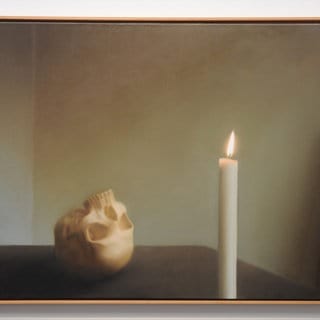 Das Werk "Schädel mit Kerze" von Gerhard Richter. Archivfoto