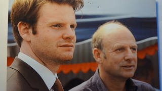 Links im Bild der Sohn Jasper Schüler, rechts der Autor und Vater Rainer Schildberger