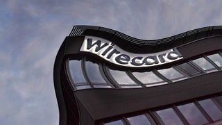 Eine Verfremdung des Firmenemblems der Wirecard AG 