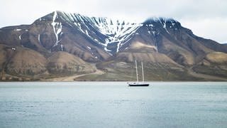 Segelschiff vor den Spitzbergen Islands