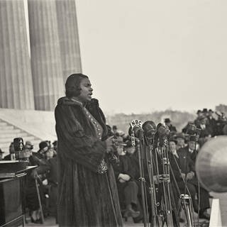 Marian Anderson afroamerikanische Altistin singt am Lincoln Memorial, Washington