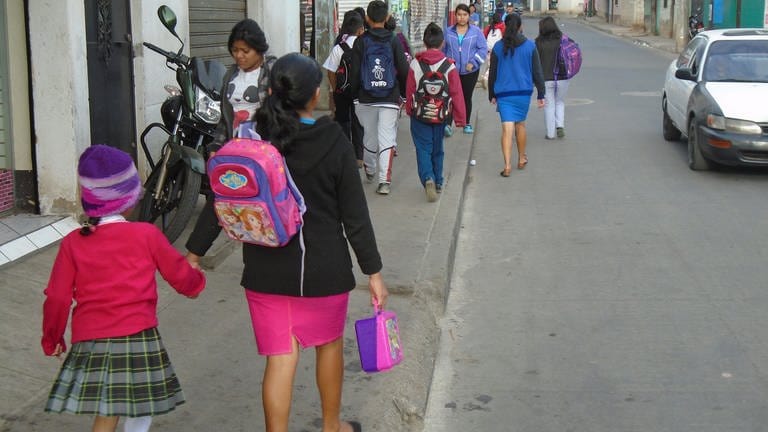 Schulkinder in Guatemala Stadt