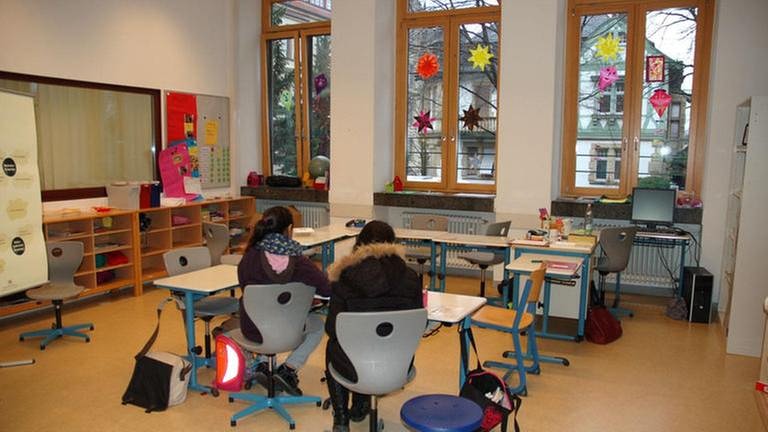 Ein modernes Klassenzimmer der Lessing-Förderschule Freiburg