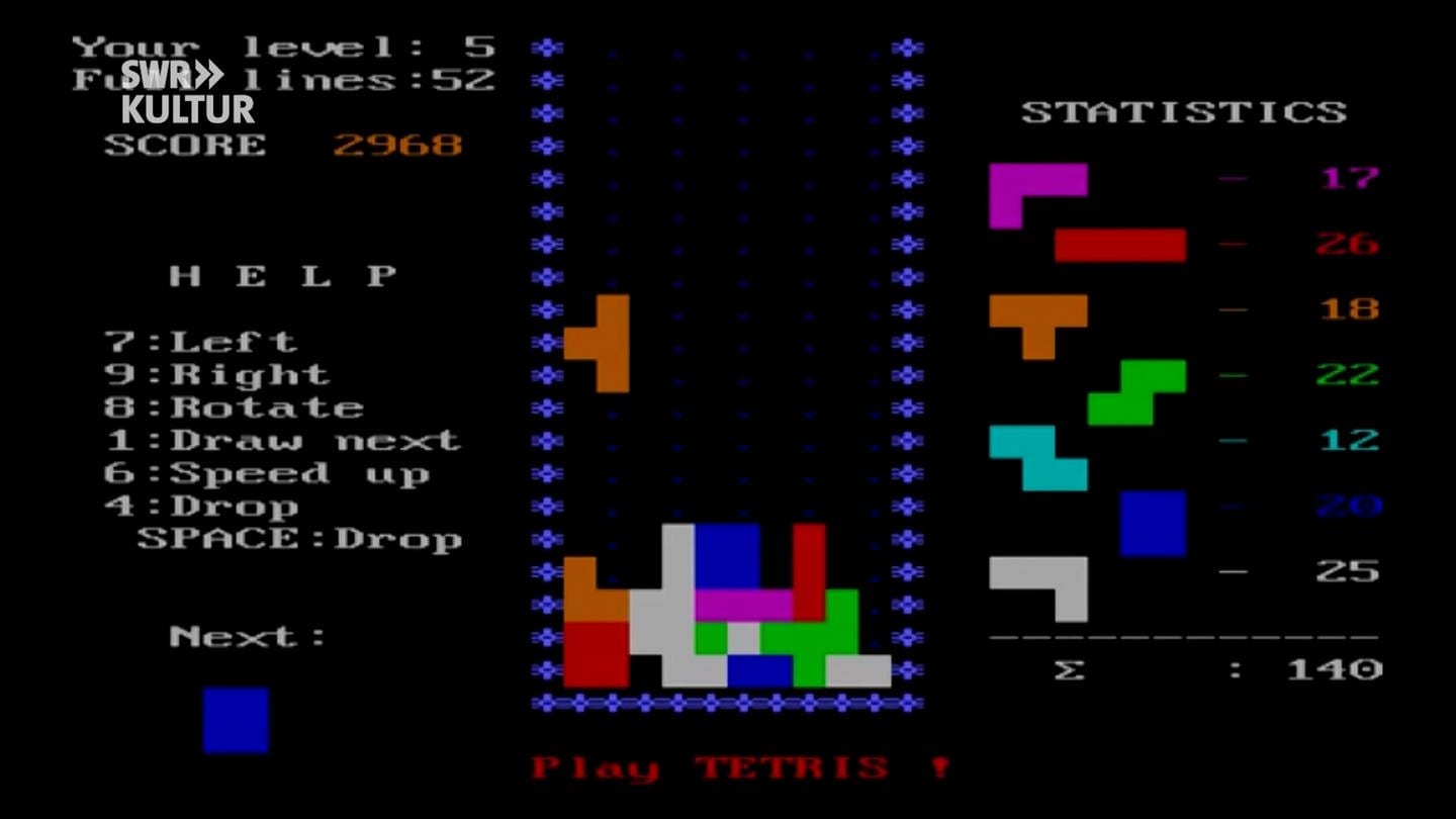 Alte Version von Tetris in Farbe