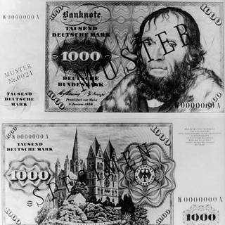 Deutsche Bundesbank beginnt am 27. Juli 1964 mit der Ausgabe einer neuen Banknote zu 1000 DM