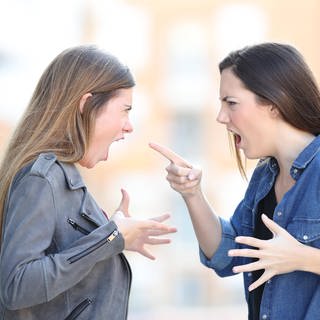 Zwei streitende Frauen