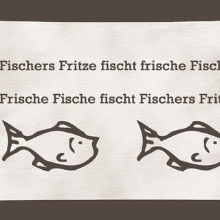 Zungenbrecher. Text von Fischers Fritze Symbolfoto