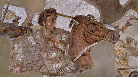 Die Alexanderschlacht, Mosaik aus Pompeji im Archäologischen Museum von Neapel