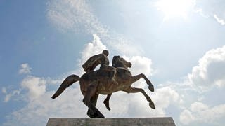 Reiterstatue Alexander des Großen in der Stadt Thessaloniki