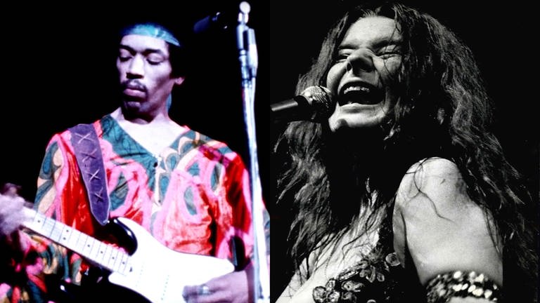 Große Karrieren: Jimi Hendrix (links) und Janis Joplin