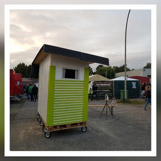 Ein fertiges Tiny House, gebaut von der Little-Home-Gruppe in Köln