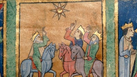 Drei Heilige Könige in Buchmalerei (1140)