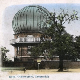Das Observatorium Greenwich auf einer Postkarte