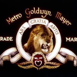 Metro Goldwyn Mayer logo, ca. 1950s. Archivfoto
