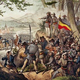 Revolution 184849: Republikanische Erhebung in Baden  Schlacht von Kandern am 20.4.1848