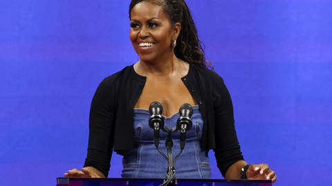 Michelle Obama spricht zur Eröffnung der US Open 2023