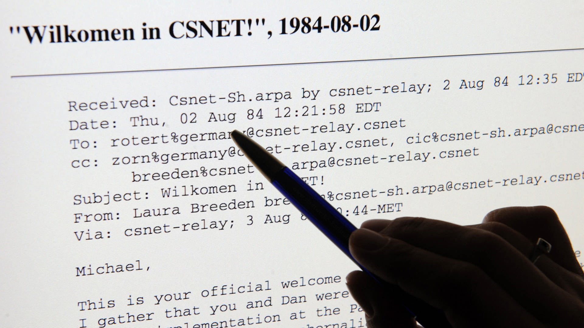 2.8.1984: Die Uni Karlsruhe empfängt die erste E-Mail aus Amerika