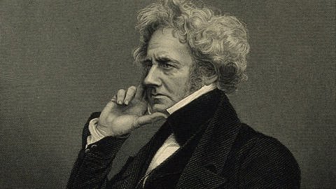 Zeitgenössische Radierung des Astronomen Sir John Frederick William Herschel. (1792 in - 1871).  Der britischer Astronom war Sohn des 