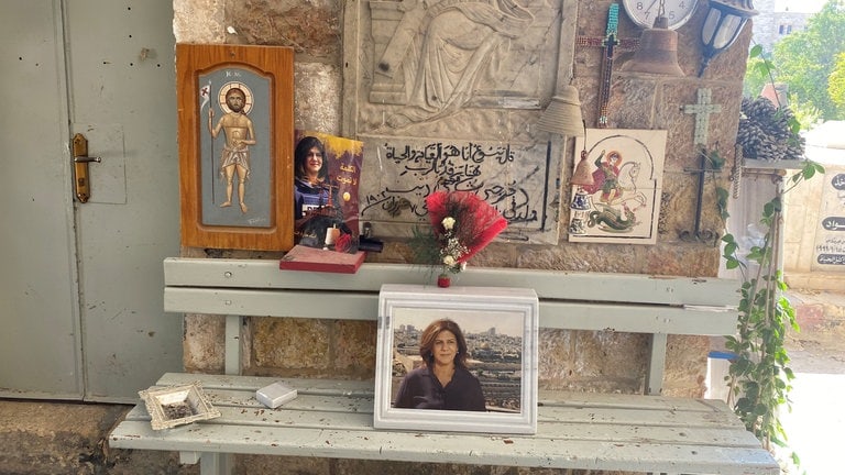 Eingang katholischer Friedhof in Jerusalem, wo Shireen begraben liegt