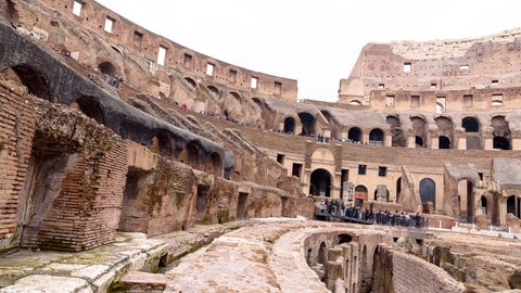 Das Colosseum in Rom, Italy, February 22, 2023