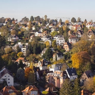 Halbhöhenlage in Stuttgart.