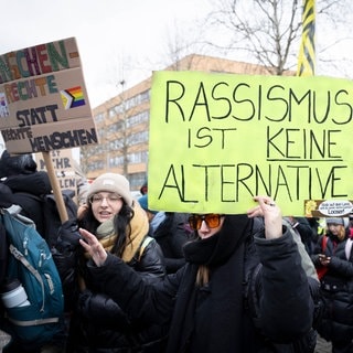 Protest gegen den Rechtsextremismus