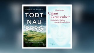 Die Cover zu Hans-Peter Kunisch: Todtnauberg und Helmut Böttiger: Celans Zerrissenheit