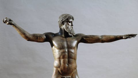 Göttervater Zeus, Bronzeskulptur aus dem 5. Jahrhundert vor Christus (Athen)