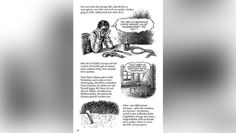 Auszug aus der Graphic Novel "Kafka" von David Zane Mairowitz und Robert Crumb 