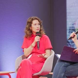 Katja Lewina und Anja Höfer, Buchmesse Frankfurt 2024