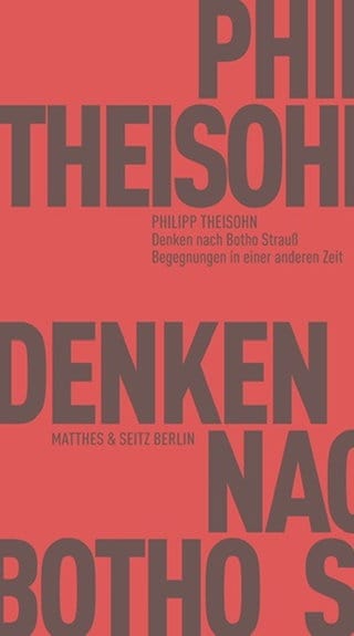 Buchcover Denken nach Botho Strauß