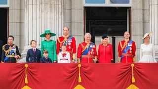 Die königliche Familie auf dem Balkon des Buckingham Palace.